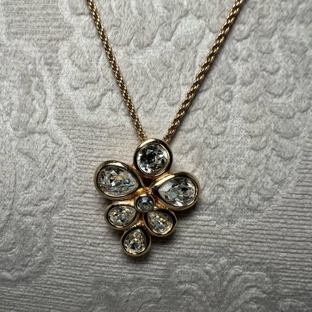 DIOR Floral Necklace vintage Authentic Gold and Silver - Picture 3 of 7